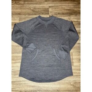 Title Nine Long Sleeve Sweatshirt Tunic Dress Womens Size Large Gray Pocket Cozy